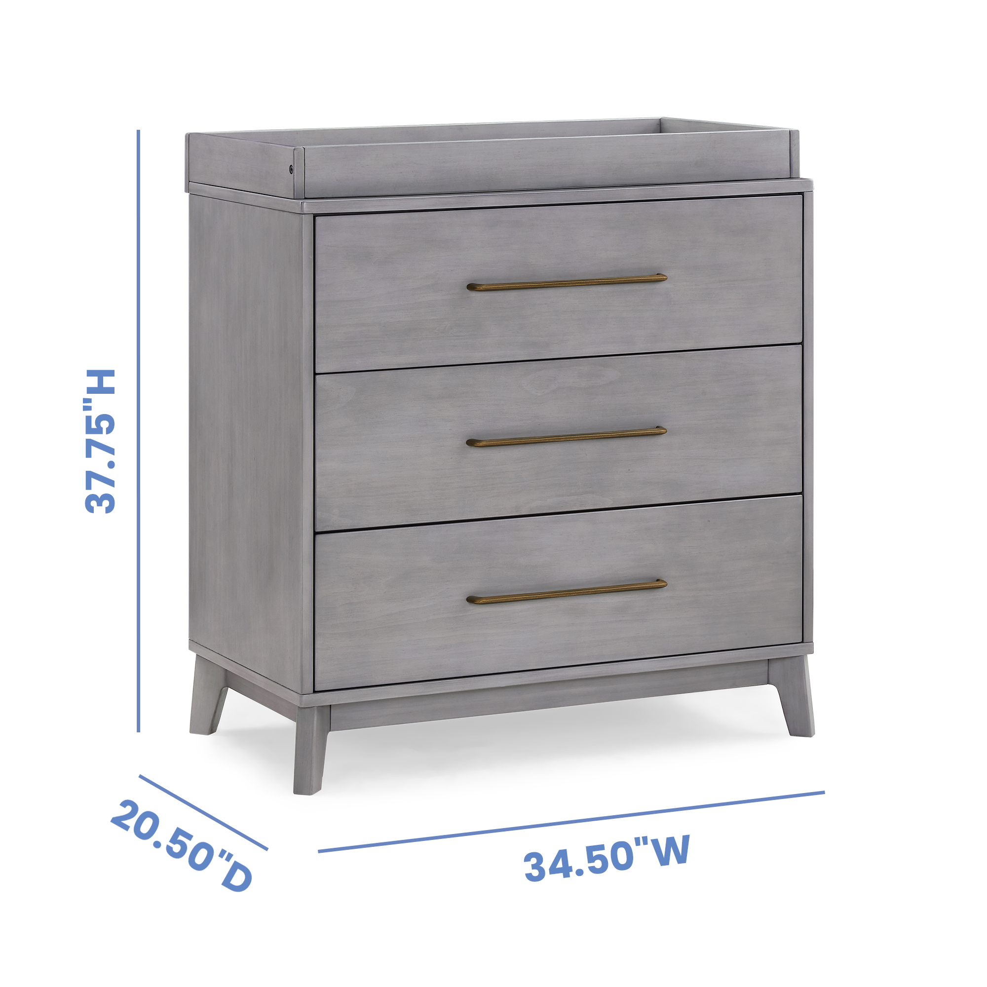 Spencer 3 Drawer Dresser with Changing Top and Interlocking